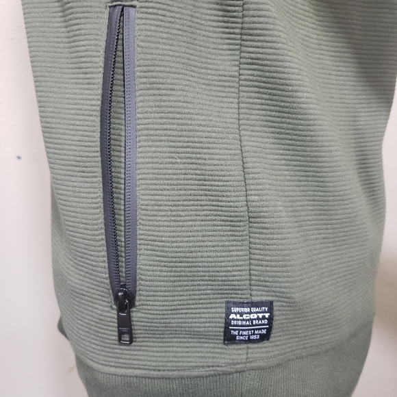 Alcott men zip up sweater military green size L - Picture 5 of 8